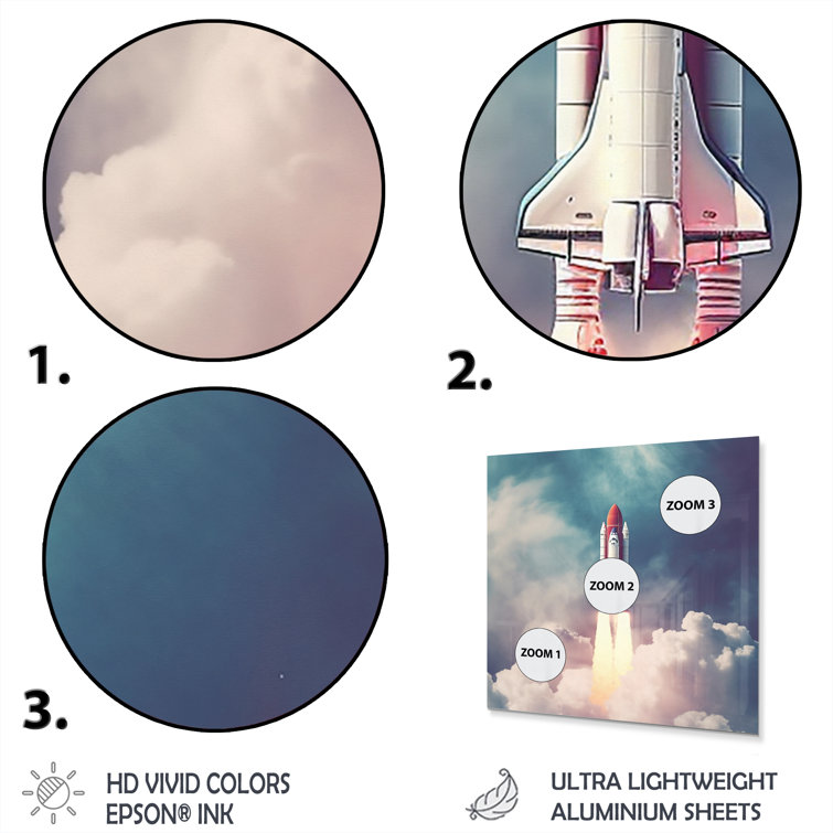 17 Stories Space Ship Taking Off I On Metal Print Wayfair Canada